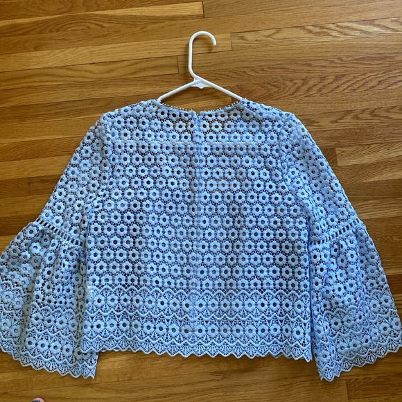 J.Crew daisy lace bell sleeve top - Picture 5 of 6